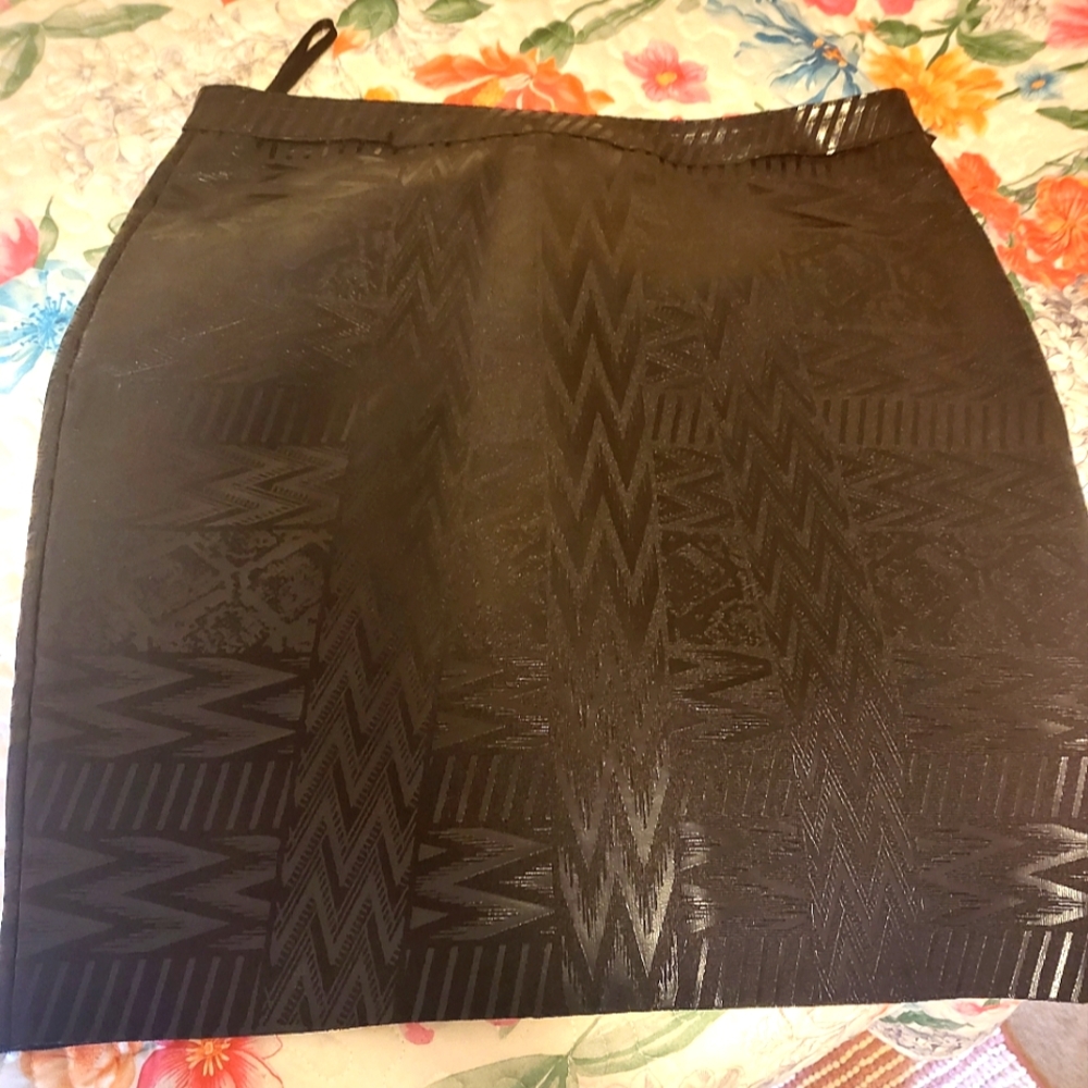 Black leather skirt size 12